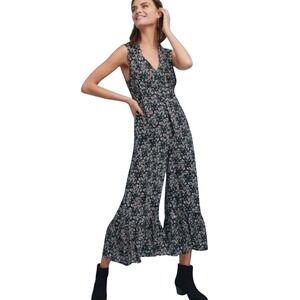 Anthropologie Maeve Boho Fairy Floral Jumpsuit Bella Peasant Chic Party Size 10